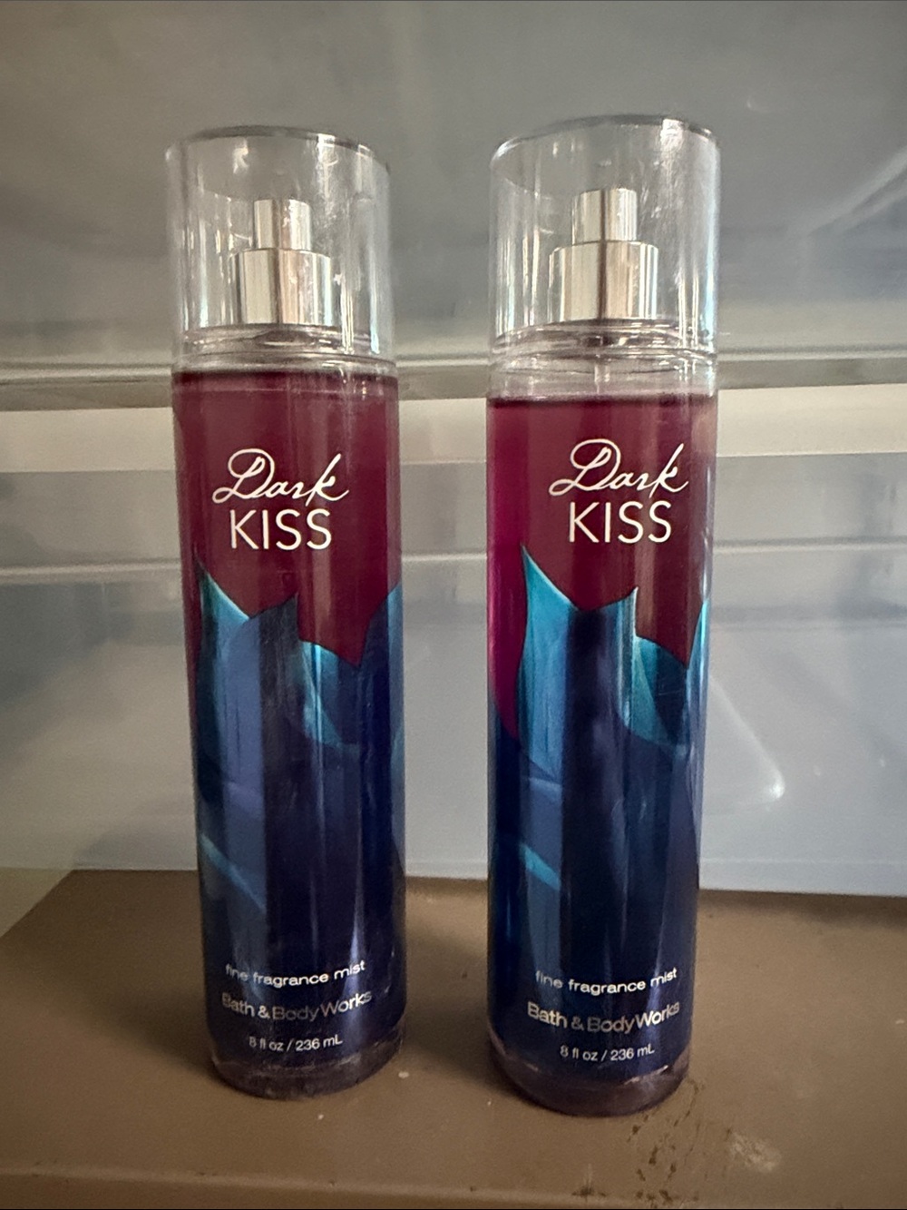 Bath & Body Works Dark Kiss Fragrance Mist - set of two new vintage rare full sz